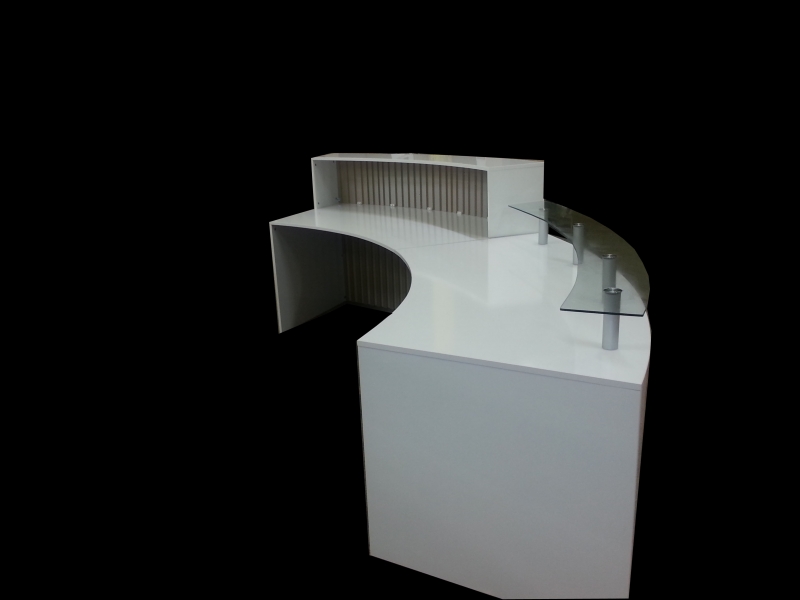 White curved on sale reception desk