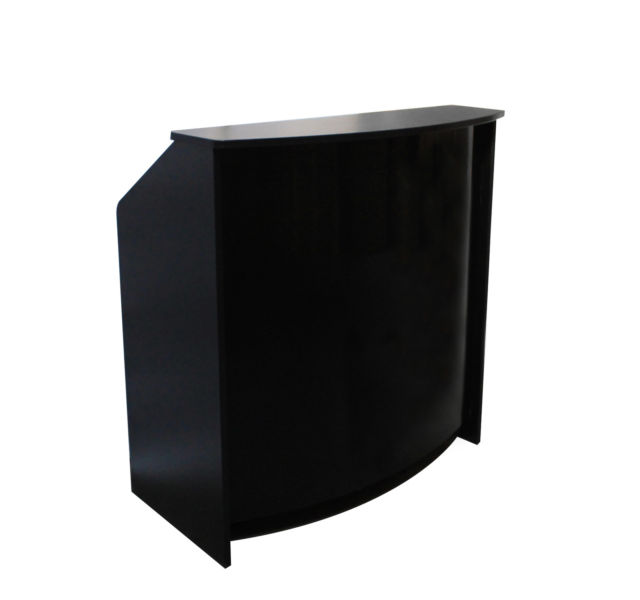 Small black sales reception desk